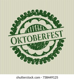 Green Oktoberfest distress rubber grunge stamp