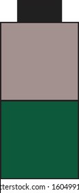 green old battery vector icon