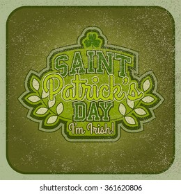 Green Old Saint Patrick's Day Coaster Design