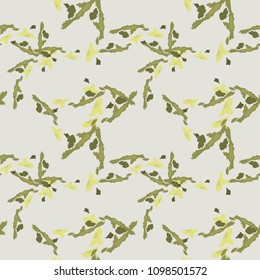 Green and olive forest camouflage. It is a masking seamless repeat pattern that also can be used as urban camo print for clothing and background and backdrop or computer wallpaper