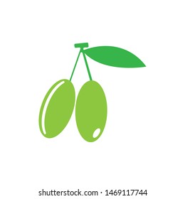 green olive icon logo vector