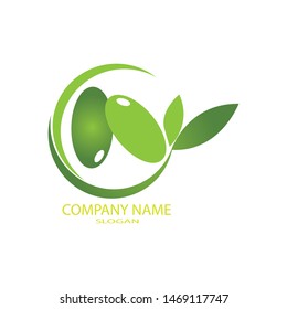 green olive icon logo vector