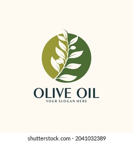 green olive oil logo template