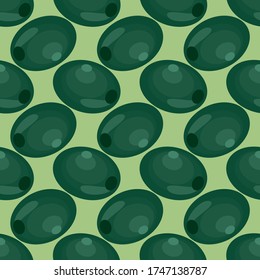 Green olive pattern , illustration, vector on white background