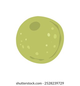 Green olives. Cartoon organic mediterranean fruit, agriculture organic vegetable vegan food, natural healthy product. Vector isolated set on white background