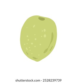 Green olives. Cartoon organic mediterranean fruit, agriculture organic vegetable vegan food, natural healthy product. Vector isolated set on white background