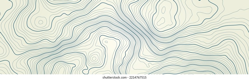 Green on Yellow contours vector topography stylized height of the lines. The concept of a conditional geography scheme and the terrain path. Ultra wide size. Map on land vector terrain Illustration.