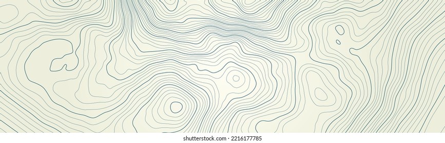 Green on Yellow contours vector topography stylized height of the lines. The concept of a conditional geography scheme and the terrain path. Ultra wide size. Map on land vector terrain Illustration.