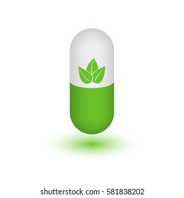 the green one with the leaves. the abstract concept shoots, hospitals, first aid, sick, science, food, medicine. flat style trend logo brand design vector illustration on white background