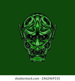 Grüne Oni-Vektorillustration