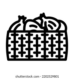 green onion box line icon vector. green onion box sign. isolated contour symbol black illustration