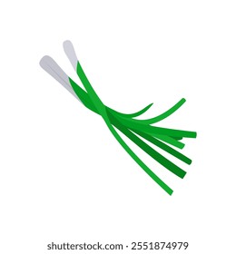 Green Onion Flat Icon, Vector illustration