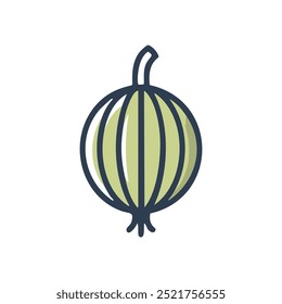 Green onion icon. Single green onion icon, representing freshness and healthy ingredient.