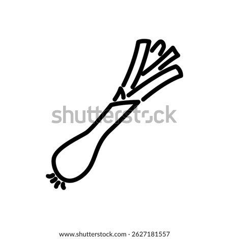 green onion icon vector, line style icon