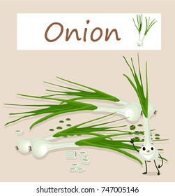 green onion vector
