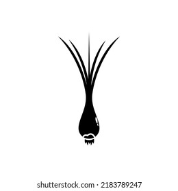 Green onion vector icon line solid black. EPS 10.. Vegetarian flat illustration. Farm market product. Agriculture concept. Fresh healthy organic food..Crop concept for vegan. Isolated on white.