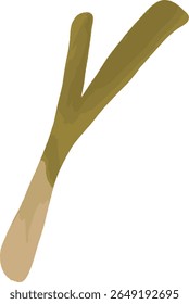 Green Onion Vector Illustration Minimalist Style	