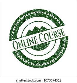  Green Online Course distress rubber grunge stamp