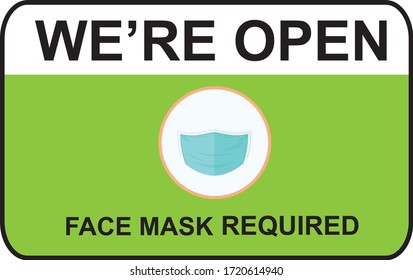 Green open sign graphic illustration