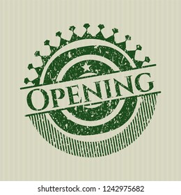 Green Opening distress rubber stamp