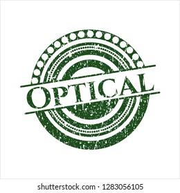 Green Optical distress rubber stamp