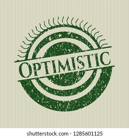 Green Optimistic distress rubber stamp