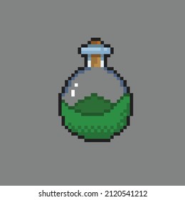 green option in pixel art style