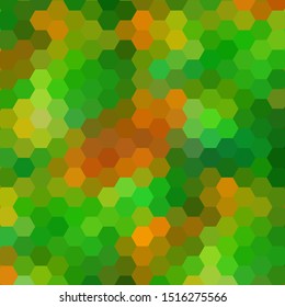 Green and orange abstract geometric background. 