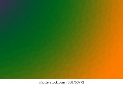 Green orange abstract geometric low poly background. Abstract vector wallpaper. Vector illustration for business, web, and applications.