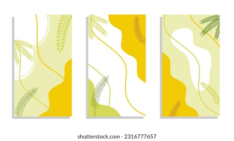 green and orange aesthetic background design vector illustration good for social media post, wallpaper and invitation card background design