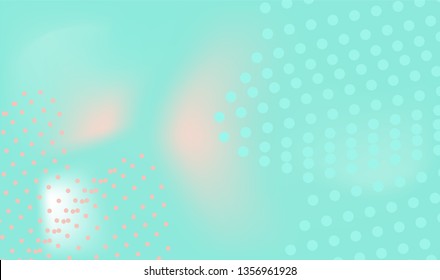 Green orange blurred background with chaotic bright circles. Template for different design