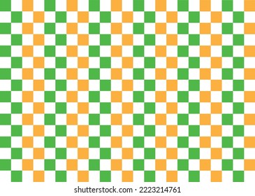 color naranja verde tablero de ajedrez fondo vectorial abstracto sin fisuras Formatos de tabla populares Imprimir en la pared o el mantel.