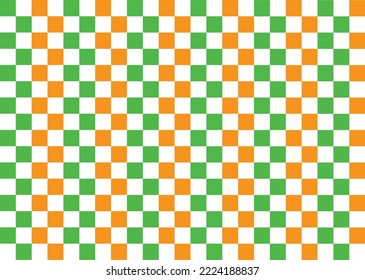 green orange checkerboard background vector abstract seamless pattern Popular table formats Print on the wall or the tablecloth.