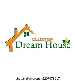 Green And Orange Color Of House Logo 