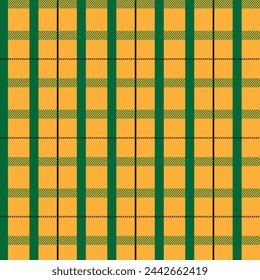 Green and orange color plaid checkered pattern.