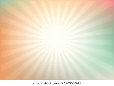 Green orange color rays abstract background, social media, post design background, restaurant background, High resolution, social media background, vector, Landscape.
