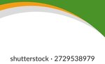 Green and Orange Curved Abstract Background with Smooth Gradient Shapes