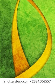 Las elegantes olas verdes y anaranjadas forman un fondo abstracto. Diseño vectorial corporativo