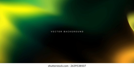 Green and orange gradient on dark background. You use can banner, brochre, presentation. Vector illustration