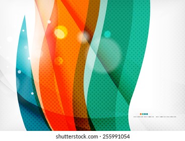Green and orange lines modern abstract background. Abstract template