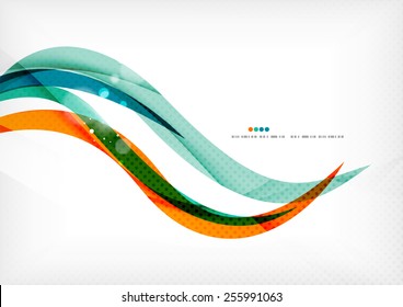 Green and orange lines modern abstract background. Abstract template