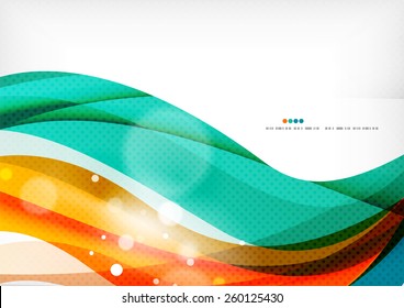 Las líneas verde y naranja son un fondo abstracto moderno. Plantilla abstracta