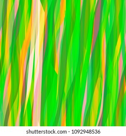 Green, orange, pink colors. Vertical wavy stripes. Seamless texture. Abstract vector background for web page, banners backdrop, fabric, home decor, wrapping