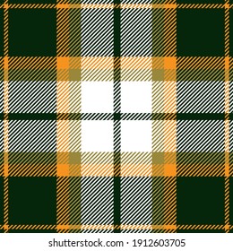 Green and orange plaid. Tartan pattern for clothes, pillows, tablecloth, paper etc.