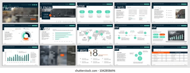 Green orange presentation templates elements on a white background. Vector infographics. Use in Presentation, flyer and leaflet, corporate report, marketing, advertising, annual report, banner.