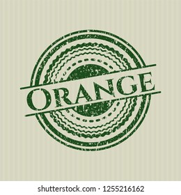 Green Orange with rubber seal texture