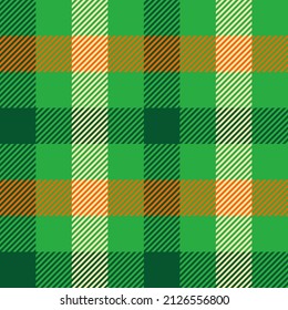 green and orange spring or saint patrick day seamless vector texture