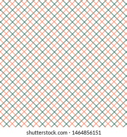 Green and Orange Tattersall Check Pattern. Men's Shirt Fashion Textile Fabric. Repeating Tile Plaid Pattern.