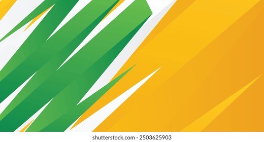 Traje de fondo abstracto amarillo anaranjado verde para el diseño de la presentación. Plantilla de Anuncio naranja verde. Fondo abstracto del Vector con las ondas verdes del gradiente, Formas orgánicas, texto.