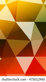 green orange, yellow color causing polygonal banner. to promote your products. vector illustration.